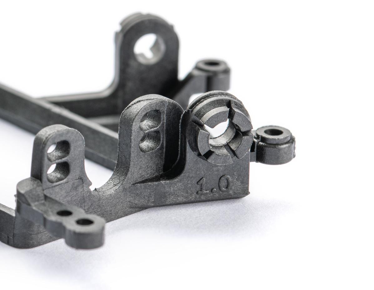 Slot.it CH82C1 - Anglewinder Motor Mount - 1.0mm Offset - EVO6 - for Boxer/Flat 6 - CARBON FIBER