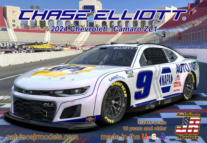 Salvinos JR Models HMC2024CELA - Chase Elliott - Hendrick Motorsports - 2024 Camaro ZL1 'White NAPA'