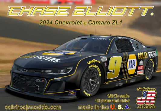 Salvinos JR Models HMC2024CES - Chase Elliott - Hendrick Motorsports - 2024 Camaro ZL1 'Napa Gold'