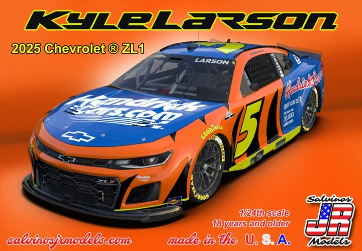 Salvinos JR Models HMC2025KLDA - Kyle Larson - Hendrick Motorsports - 2025 Throwback Scheme
