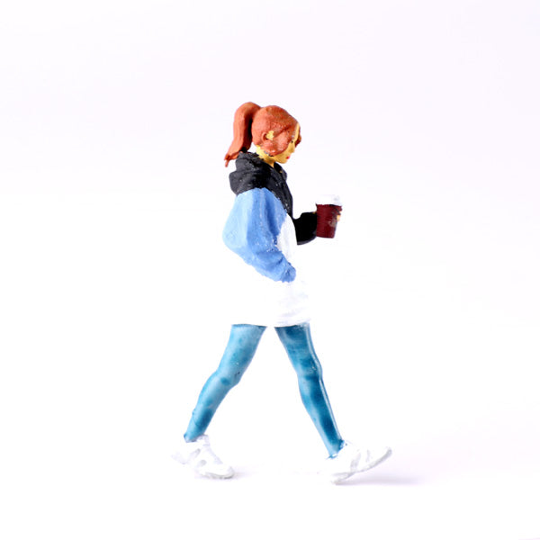 Tara Figures TAR100 - Woman Walking with Coffee