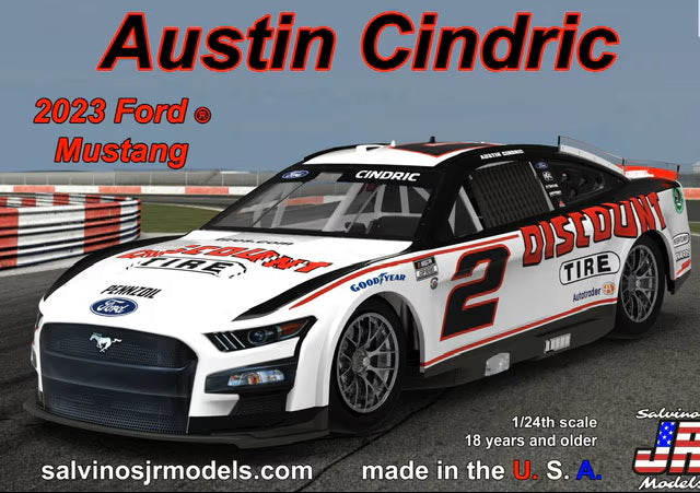 Salvinos JR Models PF2023ACP - Austin Cindric - Team Penske - 2023 Ford Mustang 'Discount Tire'