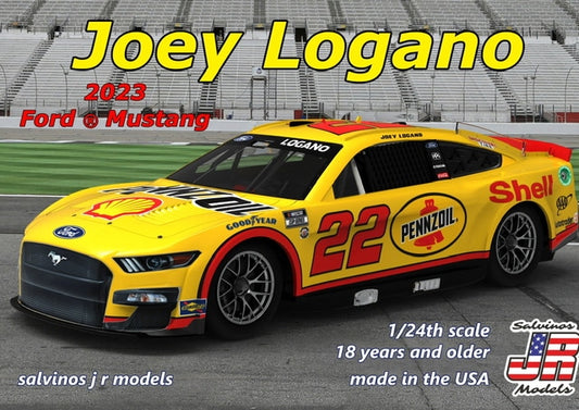Salvinos JR Models PF2023JLP - Joey Logano - Team Penske - 2023 Ford Mustang 'Pennzoil'