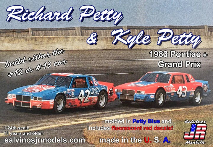 Salvinos JR Models RPGP1982NW - Richard & Kyle Petty - 1983 Pontiac Grand Prix Combo