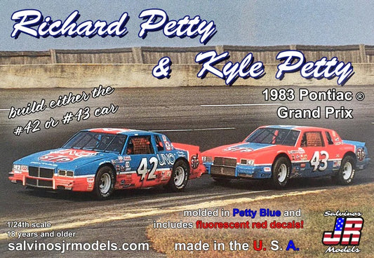 Salvinos JR Models RPGP1982NW - Richard & Kyle Petty - 1983 Pontiac Grand Prix Combo