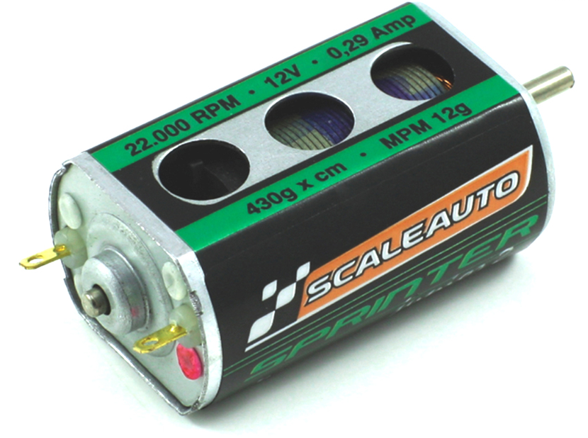 Scaleauto SC-0029 - Long-Can 'Sprinter-Junior-2' Motor, 22.5k rpm - with Active Cooling