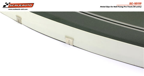 Scaleauto SC-10119 - Metal clips for wall attachment to Pro Track System - SPECIAL ORDER