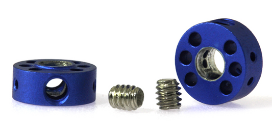 Scaleauto SC-1124 - Anodized Aluminum Axle Stopper - Lightened - for 3/32" axles - pack of 2
