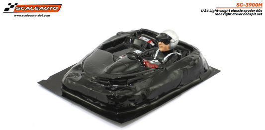 Scaleauto SC-3900M - Lightweight Cockpit Set - 1/24 60s Spyders (Left-Side Driver)
