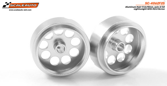 Scaleauto SC-4062F25 - Aluminum Wheels - 17.5 x 10mm - Lightweight Universal
