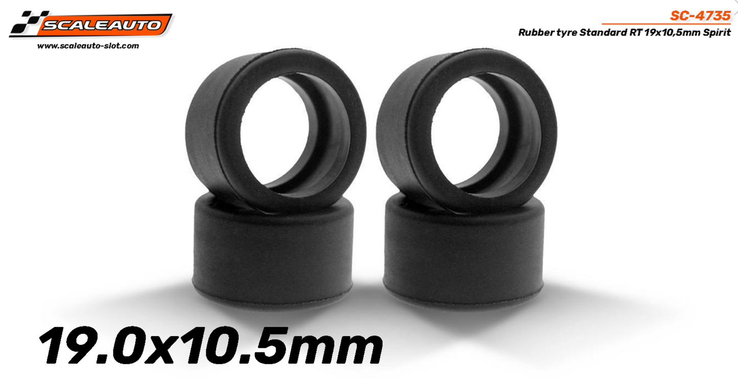 Scaleauto SC-4735 - Standard RT Tires - 19 x 10.5mm - pack of 4