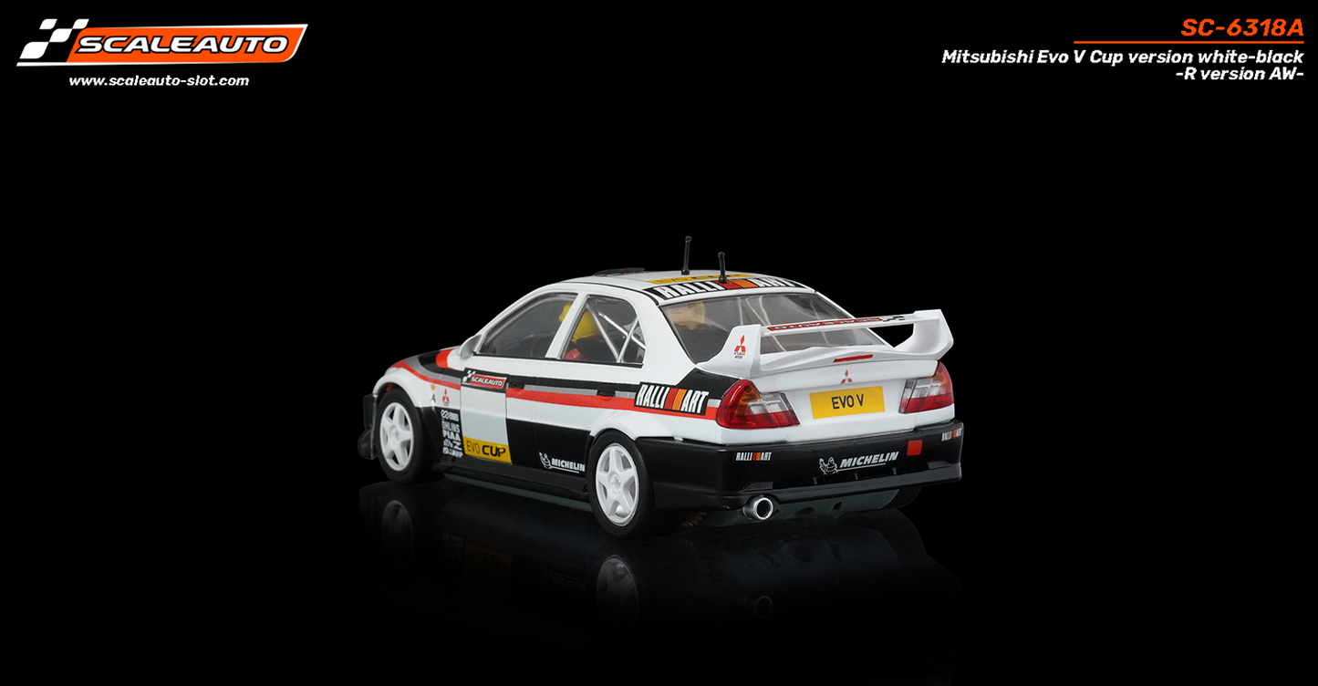 Scaleauto SC-6318A - Mitsubishi Lancer EVO V  - Cup Version - White - R4WD Series