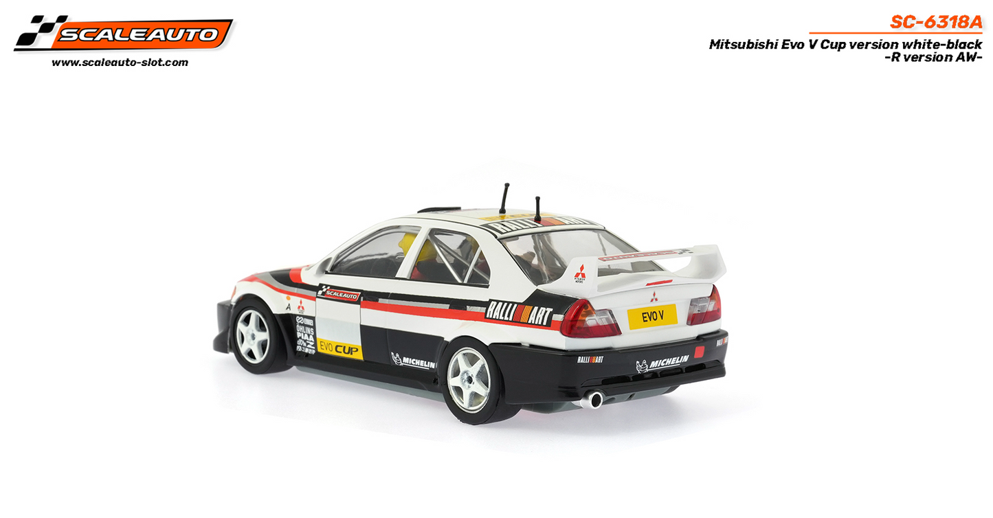 Scaleauto SC-6318A - Mitsubishi Lancer EVO V  - Cup Version - White - R4WD Series
