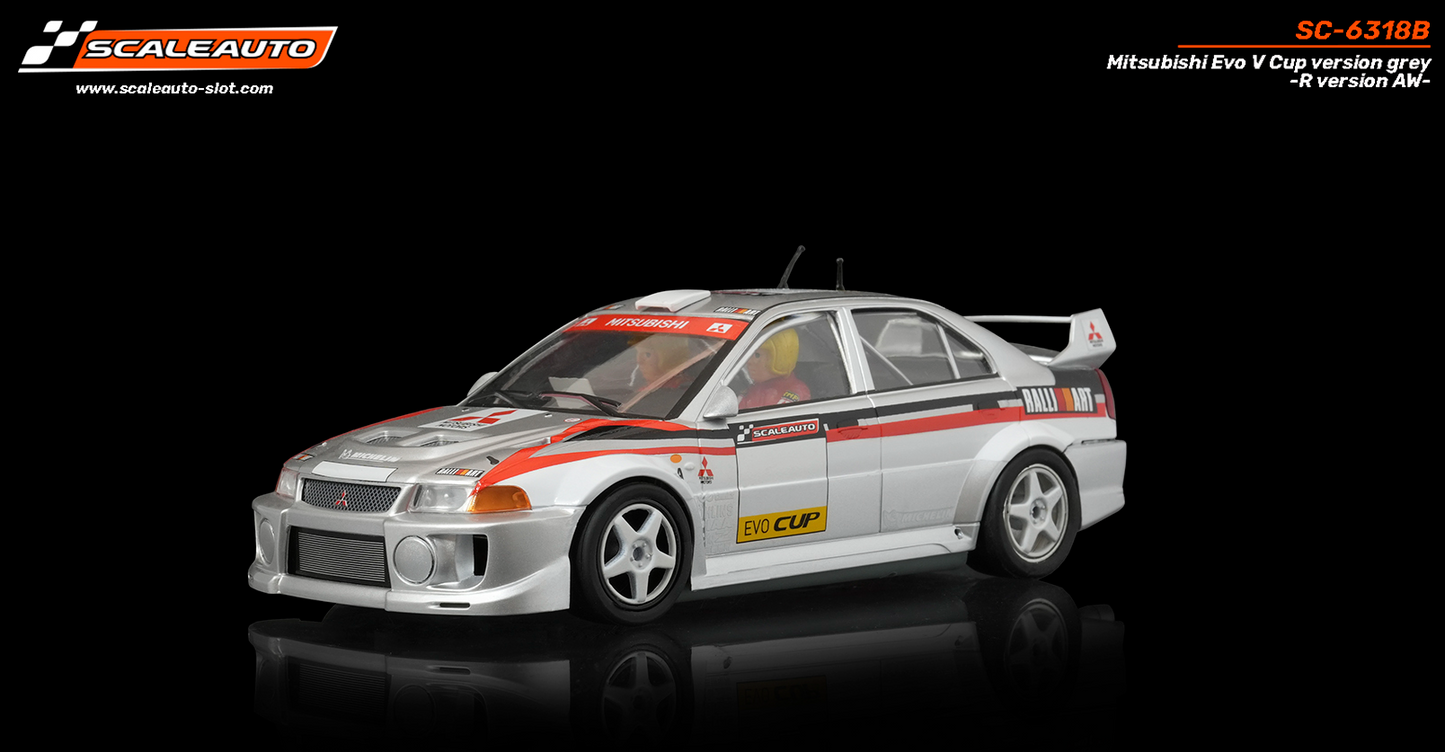Scaleauto SC-6318B - Mitsubishi Lancer EVO V  - Cup Version - Grey - R4WD Series