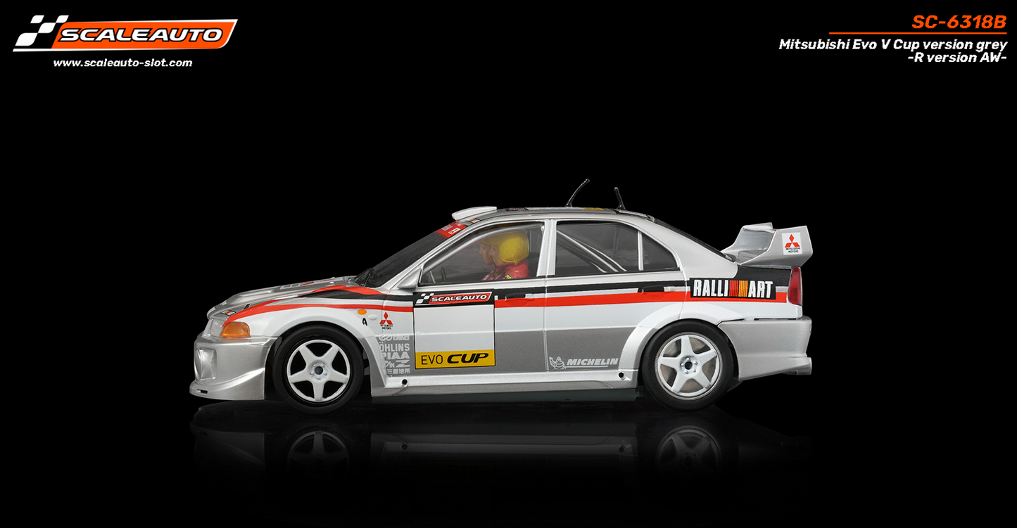 Scaleauto SC-6318B - Mitsubishi Lancer EVO V  - Cup Version - Grey - R4WD Series