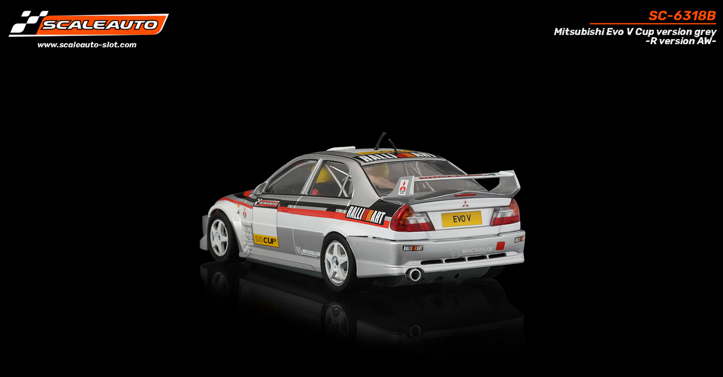Scaleauto SC-6318B - Mitsubishi Lancer EVO V  - Cup Version - Grey - R4WD Series