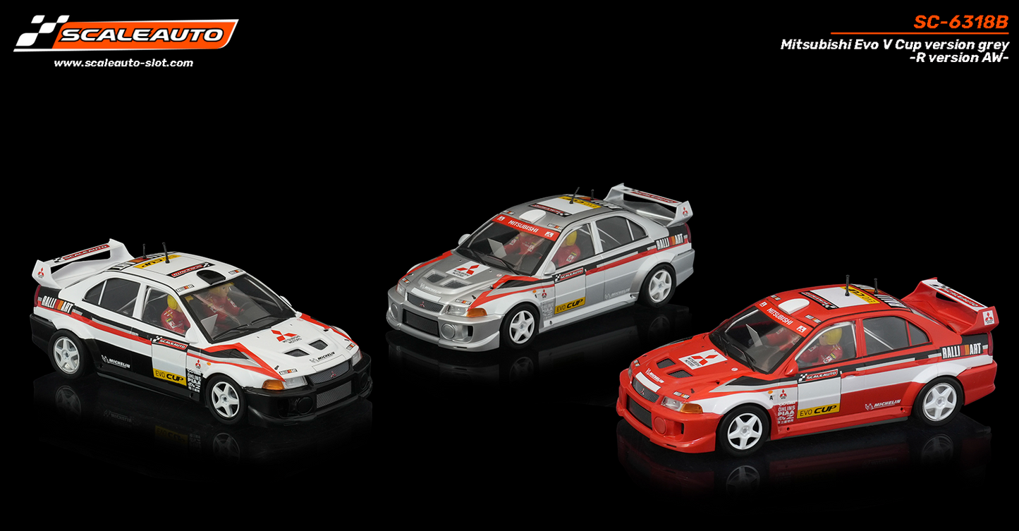Scaleauto SC-6318B - Mitsubishi Lancer EVO V  - Cup Version - Grey - R4WD Series