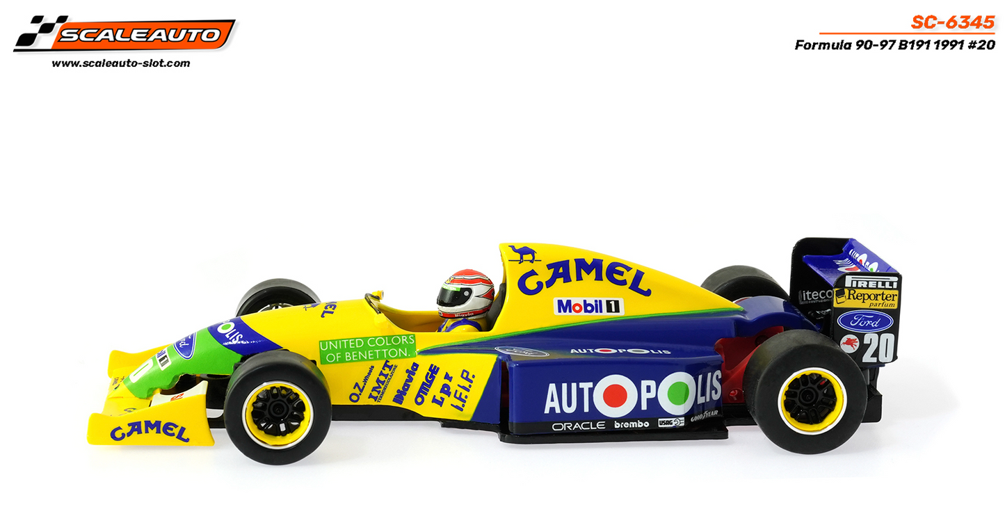 Scaleauto SC-6345 - Formula 90/97 - Benetton B191 #20 N. Piquet - High Nose