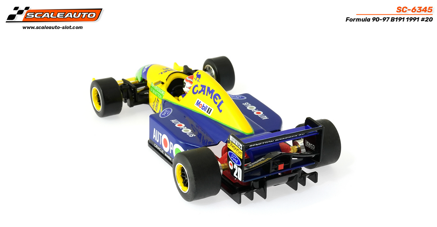 Scaleauto SC-6345 - Formula 90/97 - Benetton B191 #20 N. Piquet - High Nose
