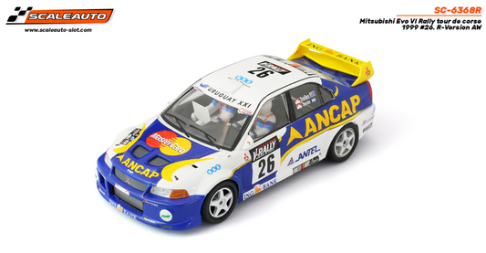 Scaleauto SC-6368R - PRE-ORDER NOW!!! - Mitsubishi Lancer EVO V  - Ancap #26 - '99 Tour de Corse Winner  - R4WD Series