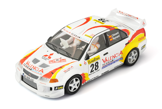 Scaleauto SC-6369 - PRE-ORDER NOW!!! - Mitsubishi Lancer EVO V  -  Luis Climent #28 - '99 Rally Montecarlo  - Home Series