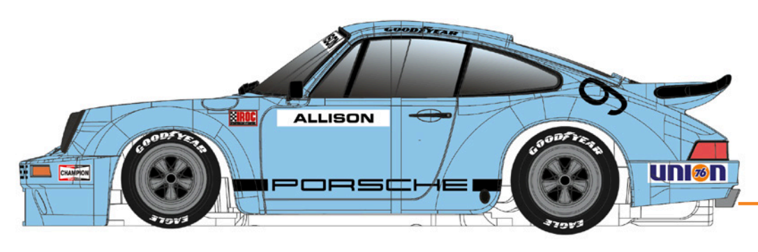 Scaleauto SC-6400R - PRE-ORDER NOW!!! - Porsche 911 RS - Boby Allison #9 - '73 IROC - R Series