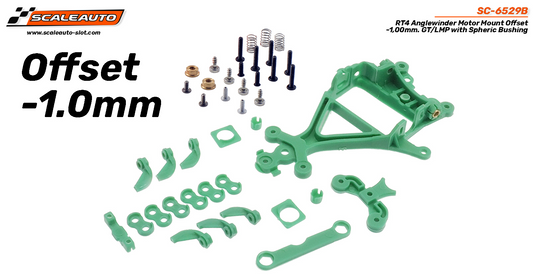Scaleauto SC-6529B - RT4 Anglewinder Motor Mount - Offset 1.0mm - Extra Hard - w/ Spherical Bushings