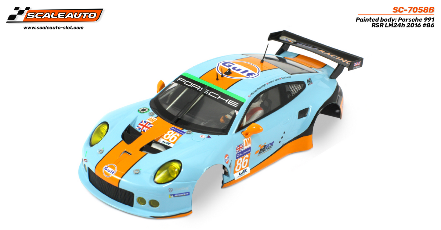 Scaleauto SC-7058B - 1/24 Painted Body - P991 RSR Le Mans 24 H - 2016 #86- GULF