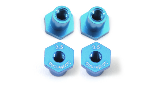 Scaleauto SC-8170H - Suspension mounts 3.5mm. aluminum - Hexagonal Head