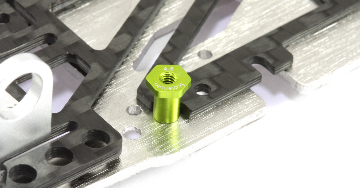 Scaleauto SC-8170I - Suspension mounts 4.5mm. aluminum - Hexagonal Head