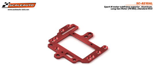 Scaleauto SC-8210AL - Sport M motor subframe superior . Aluminum. Long Can Motor (FK180)