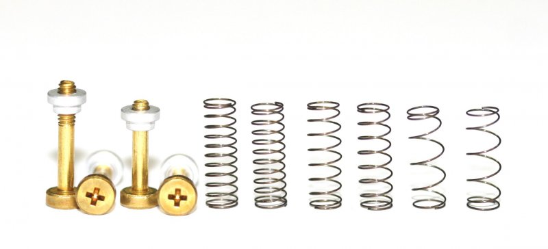 Slot Car Spring Kit SP110011 Complete suspension kit STANDARD BRASS – Slot Car Supply