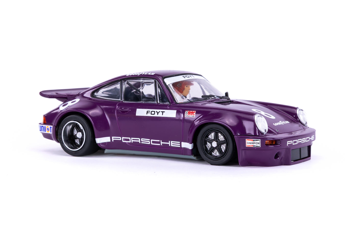 Scaleauto Home Series SC-6395 - PRE-ORDER NOW! - Porsche 911 RS - Foyt #8 - '73 IROC Riverside