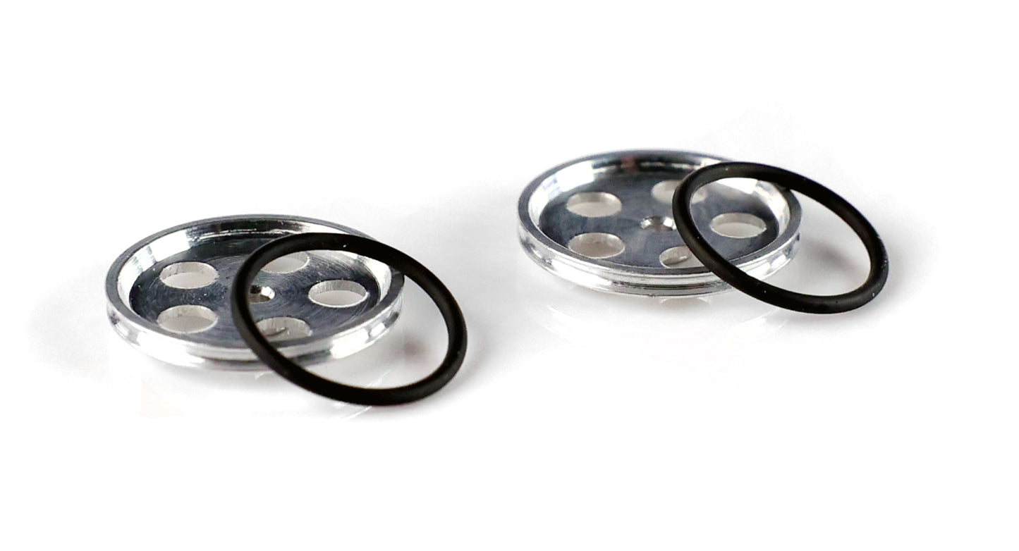 Slick 7 S7-117 - Ultra-Thin Aluminum Fronts with Micro O-Ring - Drilled - pair