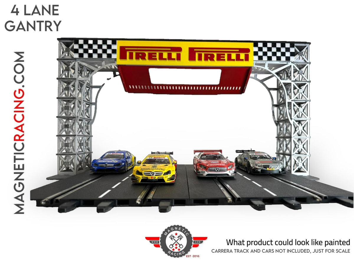 Gantry Racing Magnetic Racing MRA082-4 - Smart Phone Gantry 4 Lane – Slot Car Supply
