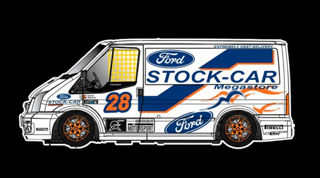 Fly VAN04 - PRE-ORDER NOW! - Ford Transit Van - Fins #28 - '11 GP Jarama