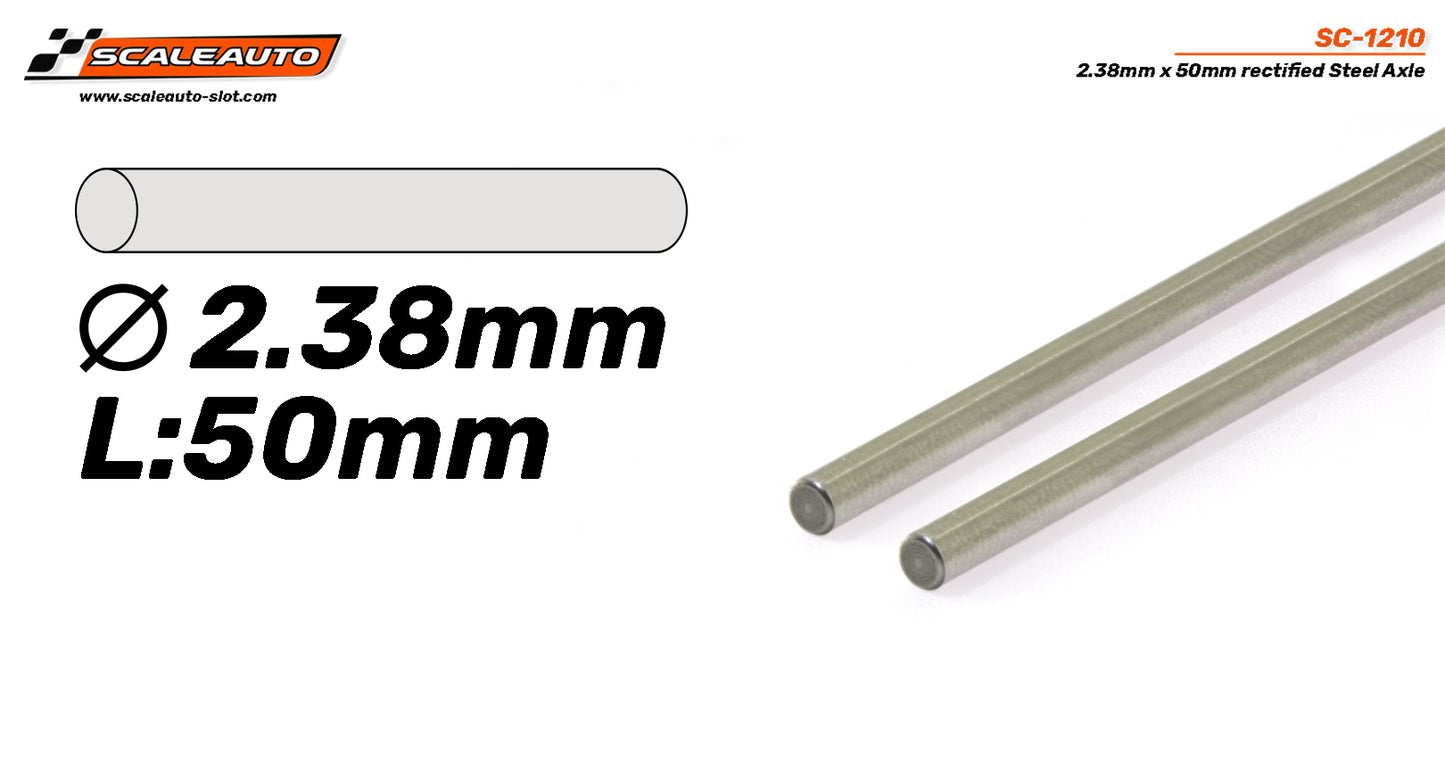Scaleauto SC-1210 - Eje de acero rectificado - 50 mm x 3/32" - par