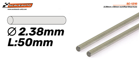 Scaleauto SC-1210 - Eje de acero rectificado - 50 mm x 3/32" - par