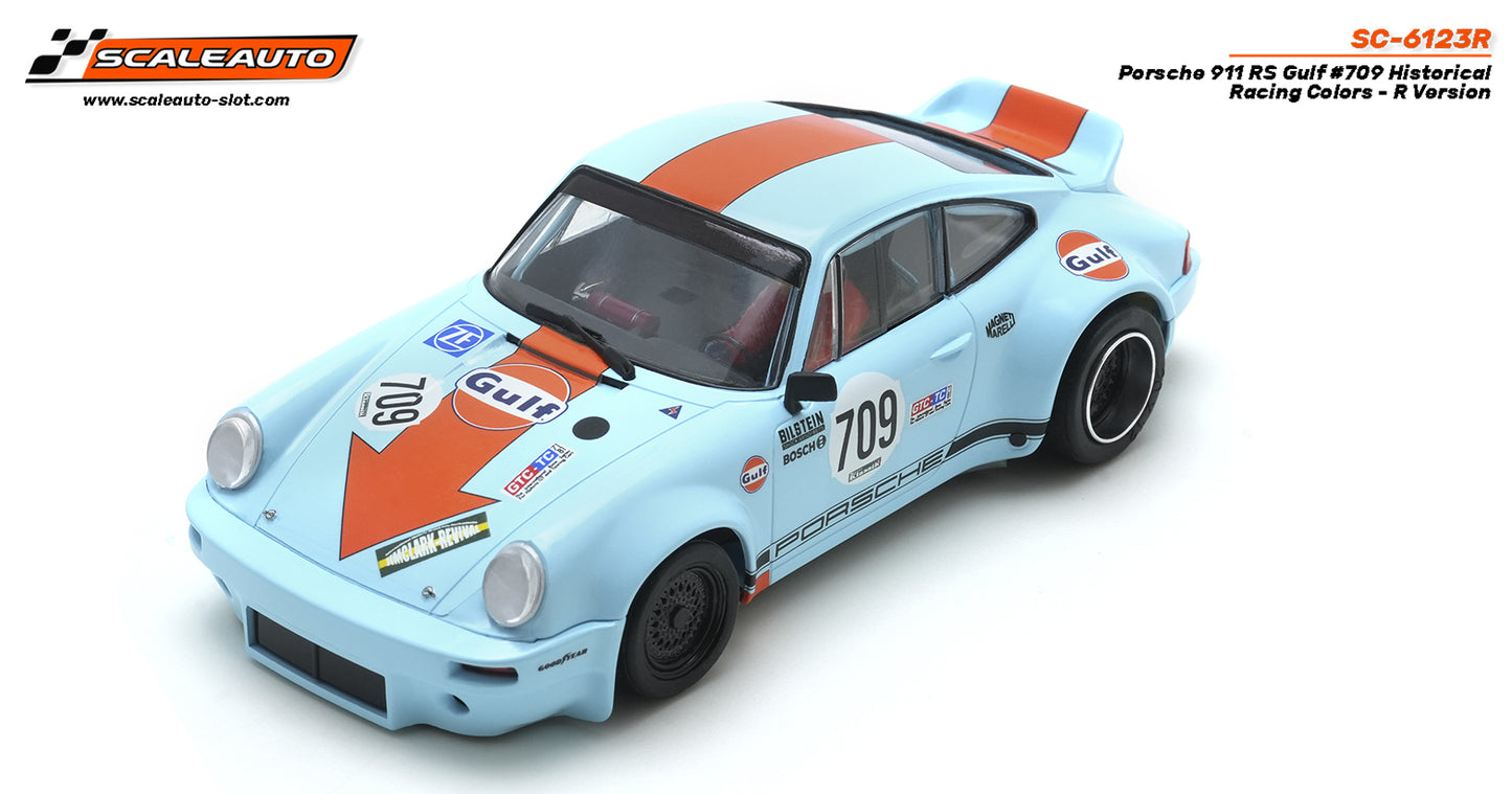 Scaleauto SC-6123R - FAÇA SUA PRÉ-ENCOMENDA AGORA!!! - Porsche 911 RS - Gulf #709 - Série R