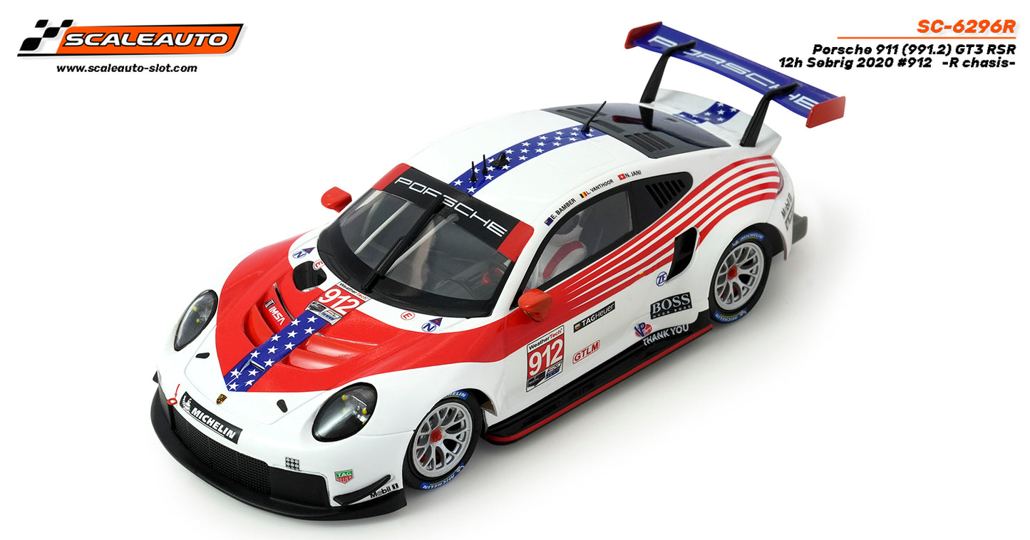 Scaleauto SC-6296R - Porsche 911 GT #912 - '20 Sebring 12H - R Series