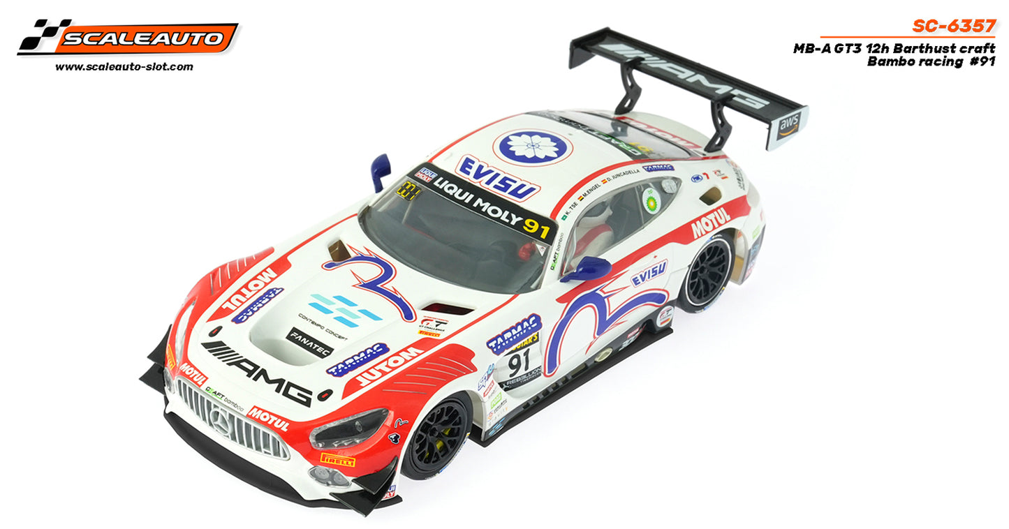 Scaleauto SC-6357 - Mercedes AMG GT3 - CBR #91 - 12h Barthust - Home Series