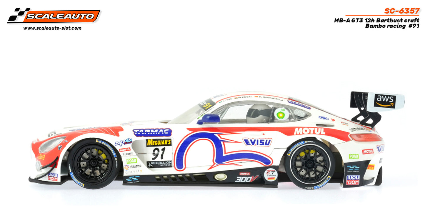 Scaleauto SC-6357 - Mercedes AMG GT3 - CBR #91 - 12h Barthust - Home Series