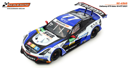 Scaleauto SC-6360 - PRE-ORDER! - Corvette Callaway GT3 - Valvoline #77 - '21 Adac GT - Home Series