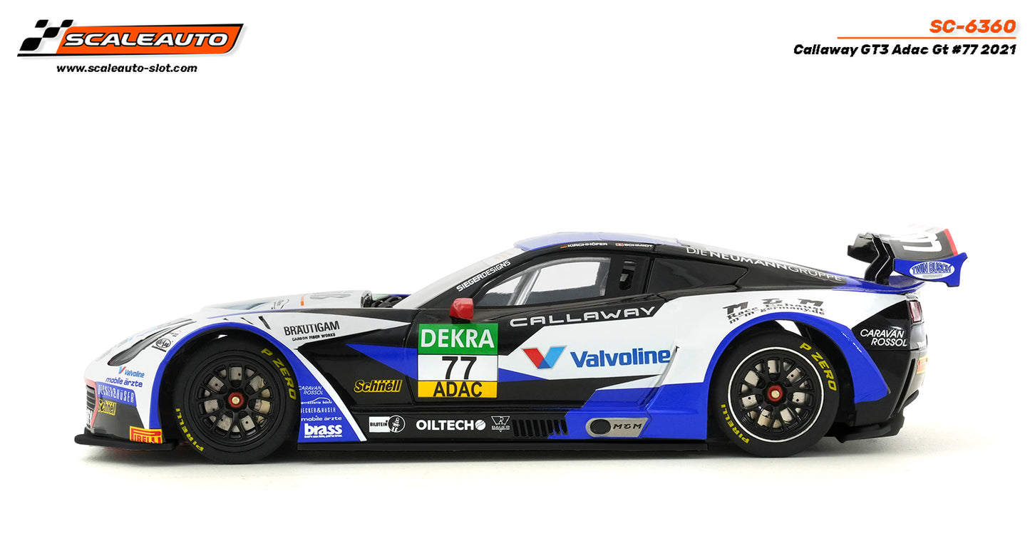 Scaleauto SC-6360 - PRE-ORDER! - Corvette Callaway GT3 - Valvoline #77 - '21 Adac GT - Home Series