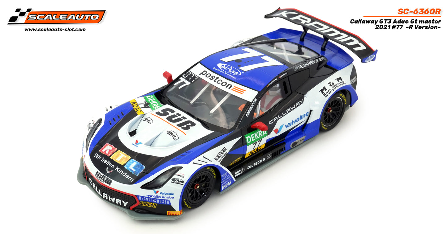 Scaleauto SC-6360R - PRE-ORDER! - Corvette Callaway GT3 - Valvoline #77 - '21 Adac GT - R Series