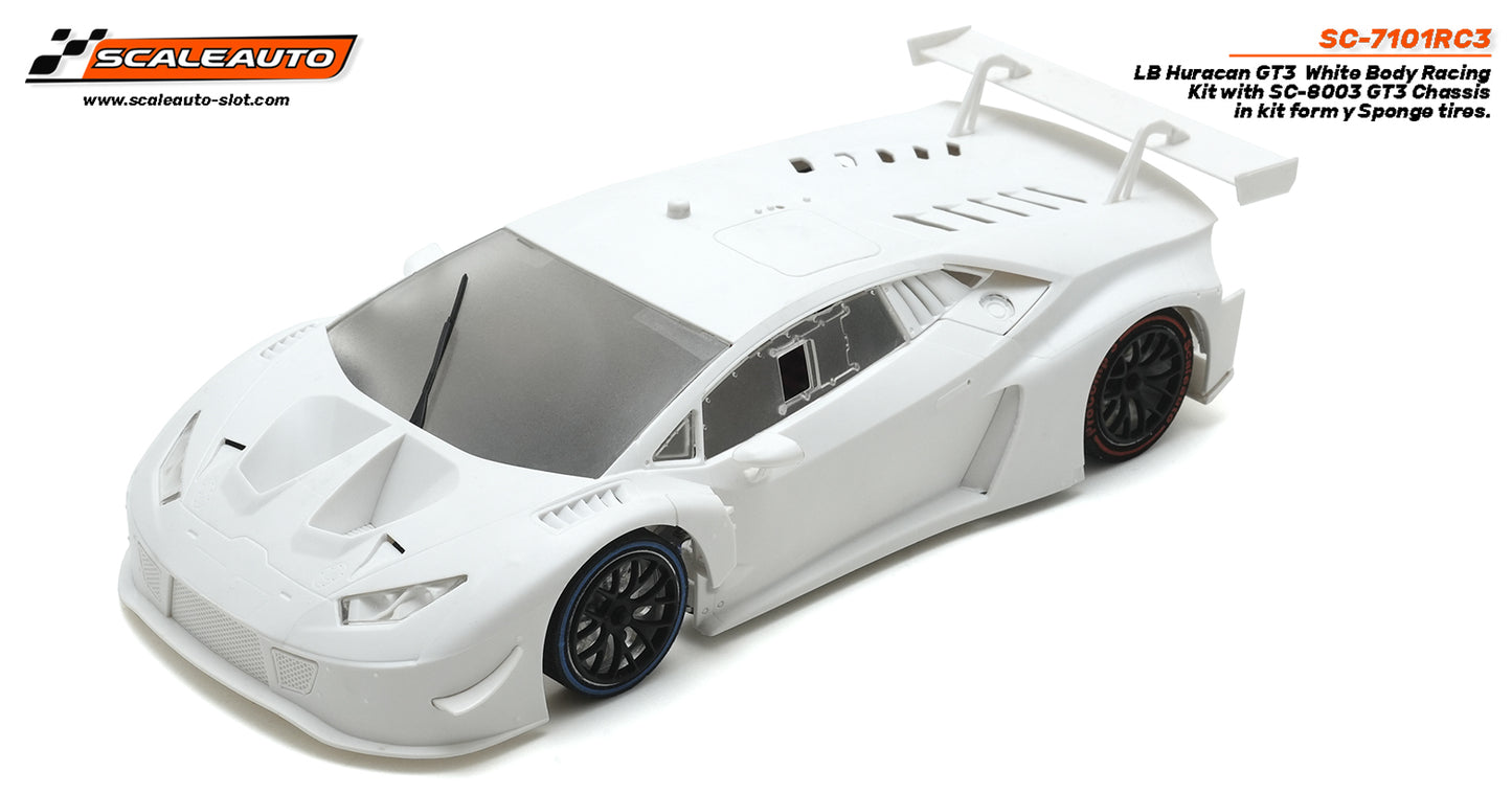 Scaleauto RC3 Series SC-7100 - FAÇA SUA PRÉ-VENDA AGORA! - Lamborghini EVO - Kit Branco - Escala 1/24