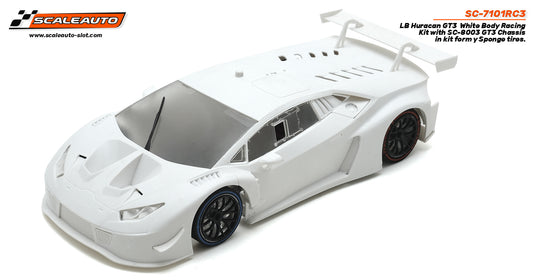Scaleauto RC3 Series SC-7100 - FAÇA SUA PRÉ-VENDA AGORA! - Lamborghini EVO - Kit Branco - Escala 1/24