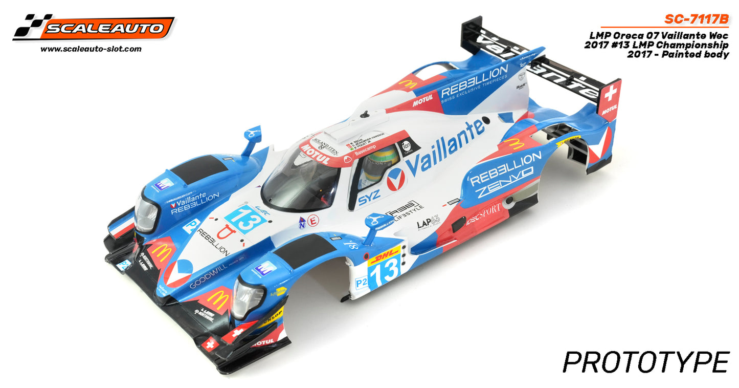 Scaleauto SC-7117B - 1/24 Painted Body - Oreca 07 - Vaillante #13 - '17 WEC
