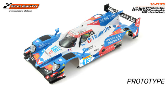 Scaleauto SC-7117B - 1/24 Painted Body - Oreca 07 - Vaillante #13 - '17 WEC