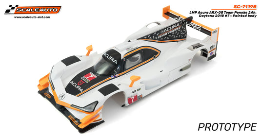 Scaleauto SC-7119B - 1/24 Painted Body - Acura ARX-05 - Team Penske #7 - '18 Daytona